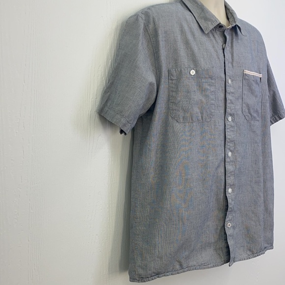 Vans - White & Navy Button Up Short Sleeve Shirt Size XL - Picture 4 of 13